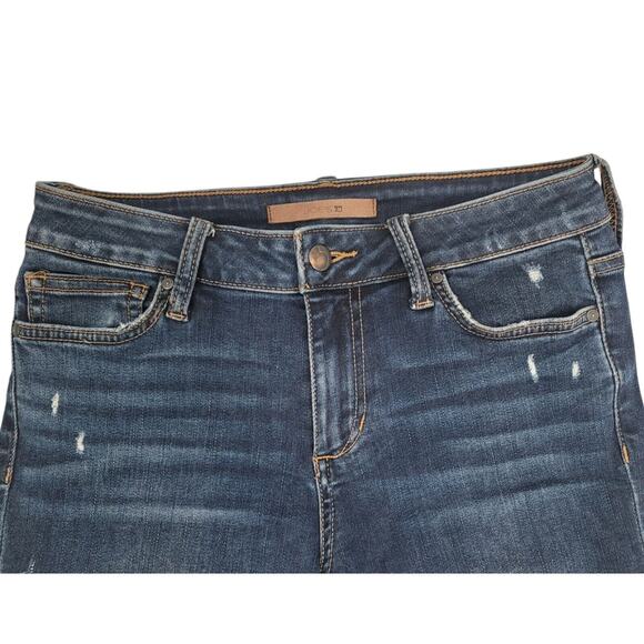 Joe's Jeans Women's Size 27 Skinny Distressed Stretch Denim Dark Wash Mid-Rise - Picture 3 of 6